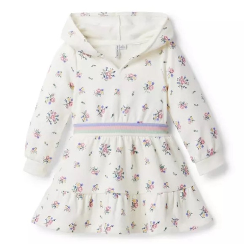 Janie and Jack Cream Floral Kids Dress